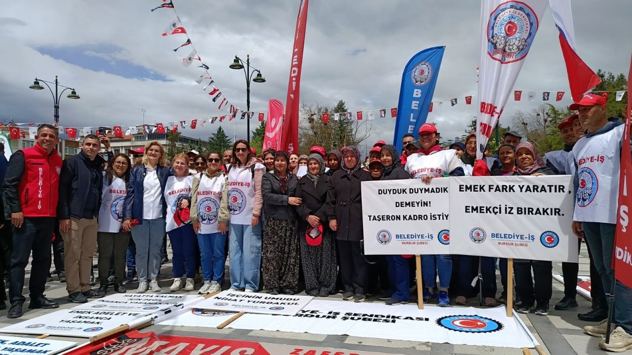Burdur'da 1 Mayıs kutlaması