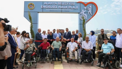 Engelsiz halk plajı hizmete açıldı