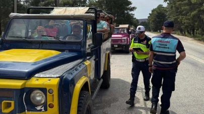 Muğla'da safari araçlarına denetim