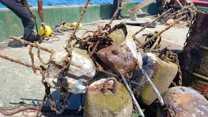Bodrum’da denizden 50 ton katık çıkartıldı
