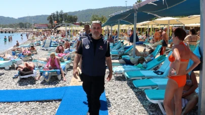 Polisten sahillerde şok uygulama