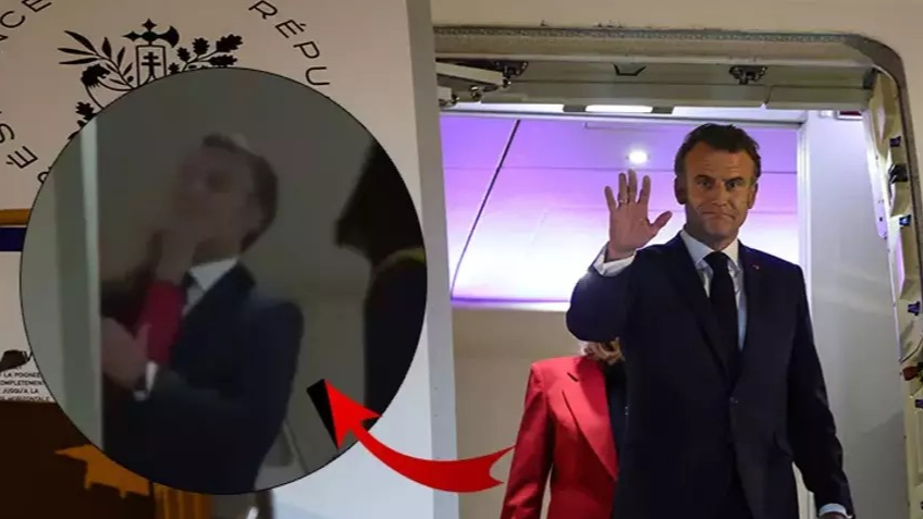 Macron’un Yüzüne Darbe Anı Sosyal Medyada Olay Oldu