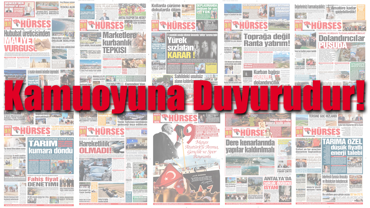 Hürses Gazetesi’nden  Basın Ahlakı ve Sorumluluğu ile İlgili Bilgilendirme