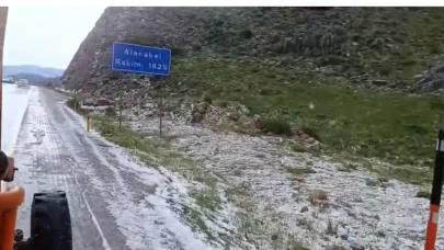 Alacabel'e kış geri geldi! Beyaza büründü