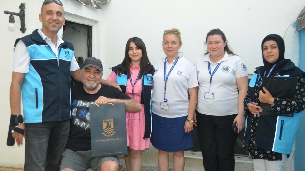 Bodrum'da yalnız yaşayan yaşlılara destek