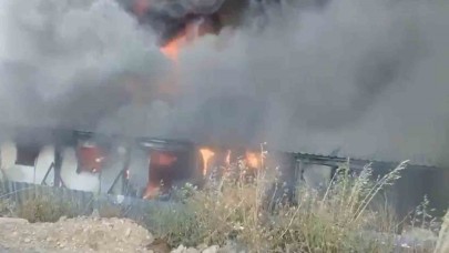 Bodrum’da işçilerin kaldığı konteynerlerde yangın çıktı