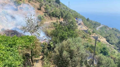 Bahçe yangını büyümeden söndürüldü