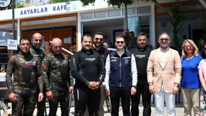 Bodrum Akyarlar’da deniz dibi temizliği