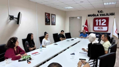 112 Acil Çağrı Merkezi'nde aylık toplantı yapıldı