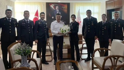 Jandarmadan Kaymakam Şahin'e ziyaret