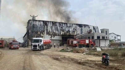 Mersin’de pamuk fabrikasında yangın, ekipler müdahale ediyor