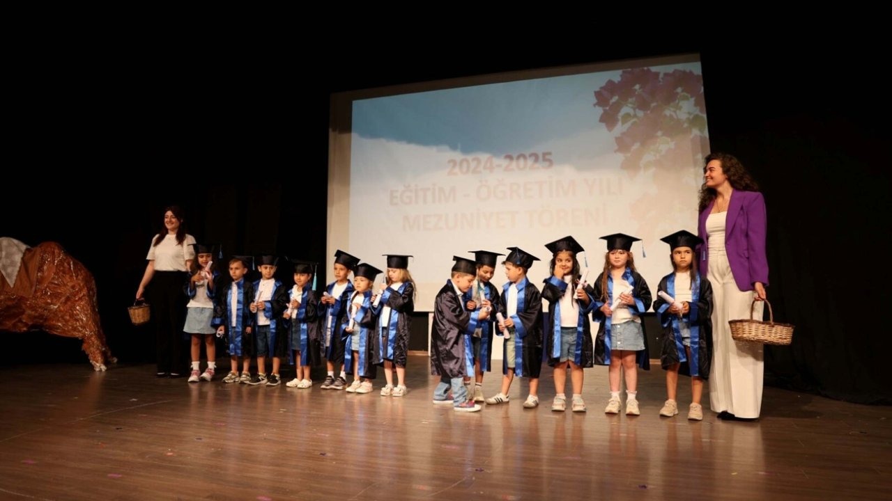 Bodrum'da minikler için mezuniyet töreni