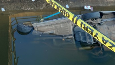 Kanala düşen otomobilde hayatını kaybetti