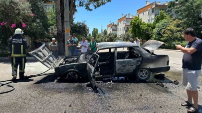 Otomobil 40 derece sıcağa dayanamadı!