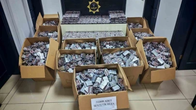 Dronla takip edilen kamyonette 332 bin adet sentetik ecza ele geçirildi