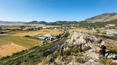 Bucak'ta orman yangını büyümeden söndürüldü