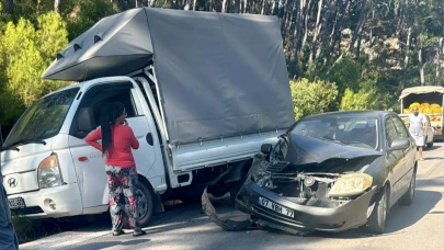 Kamyonete çarpan otomobilin sürücüsü öldü
