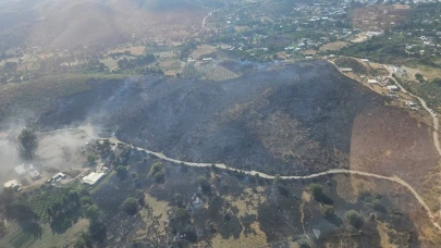 Bodrum’da makilik alanda çıkan yangın 3 saatte söndürüldü