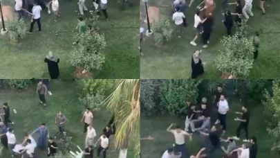 Mersin’de iki grup arasında sopalı sandalyeli kavga: O anlar kamerada