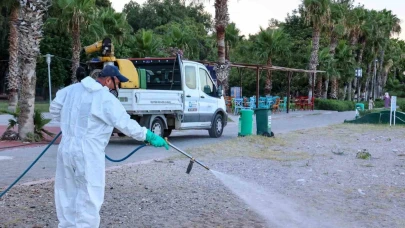 Antalya’da haşerelere karşı mücadele çalışmaları mesire alanlarında da sürüyor