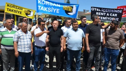 Turizm merkezi Belek'te taksiciler kontak kapattı