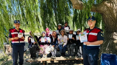Jandarma köylerde orman yangınına karşı tedbiri anlattı
