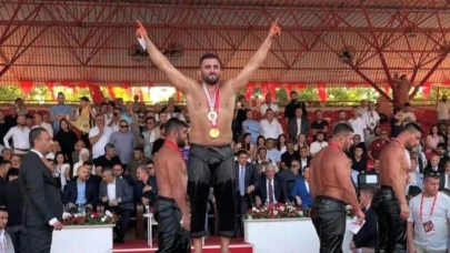 Çilenker'in başpehlivanlık coşkusu
