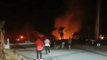 Elektrik trafosunda başlayıp otluk alana sıçrayan yangın büyümeden söndürüldü