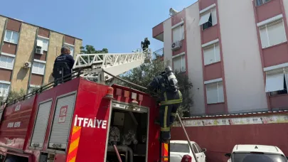 Mutfak yangınını itfaiye söndürdü