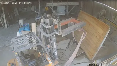 Üzerine 300 kiloluk mermer plaka düşen Furkan öldü; o anlar kamerada