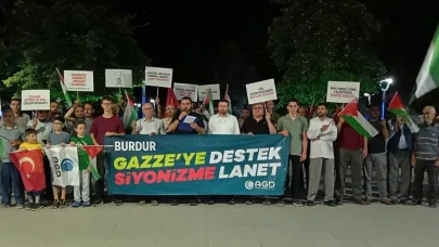 Burdur'da İsrail protestosu