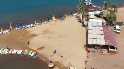Marmaris Kızkumu’nda ruhsatsız yapıya mühür