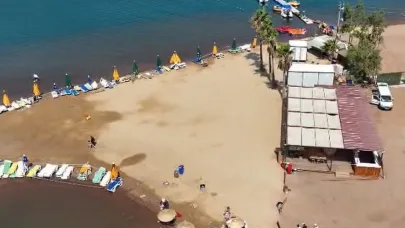 Marmaris Kızkumu’nda ruhsatsız yapıya mühür