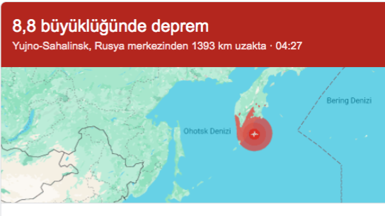 Rusya’da 8.8’lik deprem! Tsunami uyarısı yapıldı!