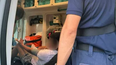 Yüzerken yaralanan vatandaşa tıbbi tahliye gerçekleştirildi