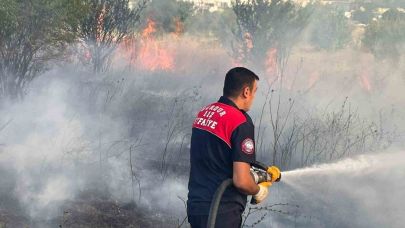 Burdur’da arazi yangınında 50 dönüm alan zarar gördü
