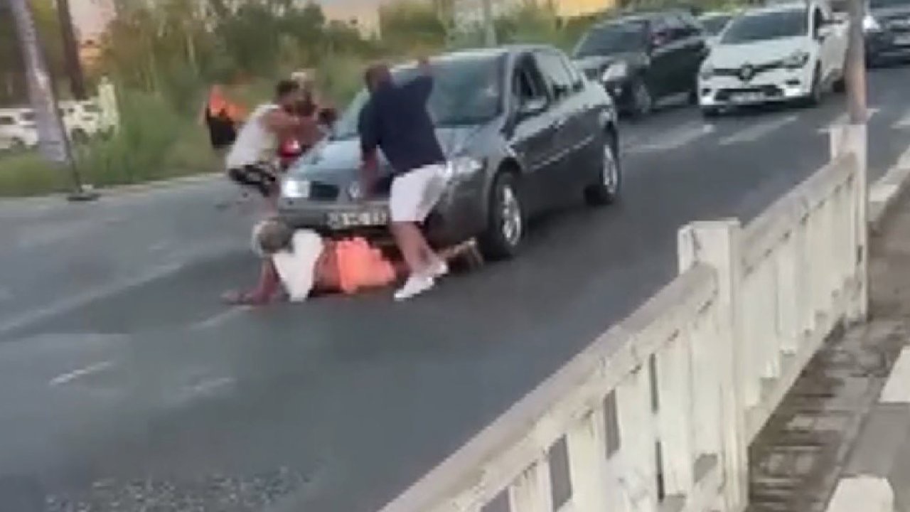 Otomobiliyle, çarptığı kadının üzerinden geçip kaçmaya çalıştı
