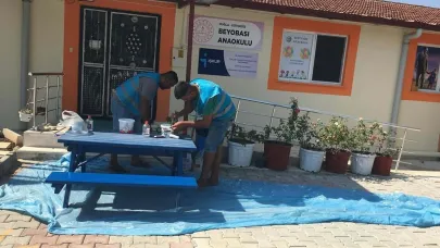 Muğla'da yükümlüler anaokulunu yeniledi