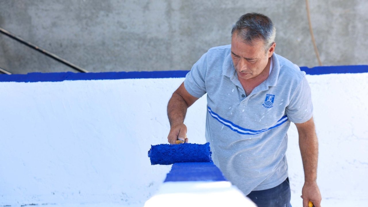 Bodrum sokakları mavi ve beyaza boyanıyor