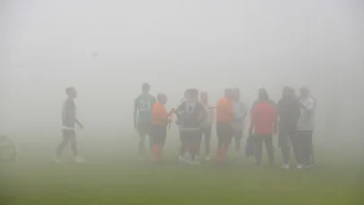 Muğlaspor-Fethiyespor maçına sis engeli