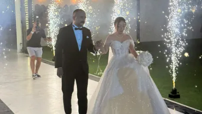 Rıdvan Genç ve Hazal Kalaycı görkemli bir düğünle evlendi