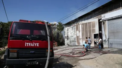 Mobilya atölyesi yangında hasar gördü