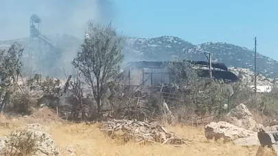 Ev yangını ormana sıçramadan söndürüldü