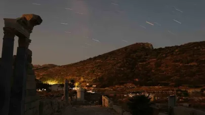 Meteor yağmuru Kindos Antik Kenti’nde görsel şölen oluşturdu