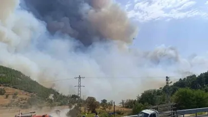 Mersin’deki orman yangınında evler tedbiren boşaltılıyor