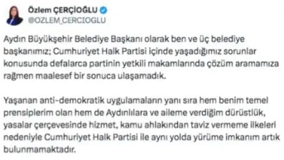 Özlem Çerçioğlu, CHP’den istifa etti!