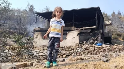 Mersin’de orman yangınında evler yandı, hayvanlar telef oldu