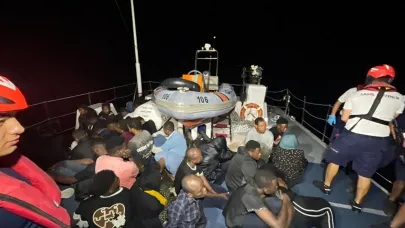 Bodrum'da 35 kaçak göçmen kurtarıldı