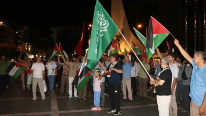 Alanya'da İsrail protestosu