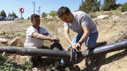Erdemli’nin kırsalına sulama borusu desteği